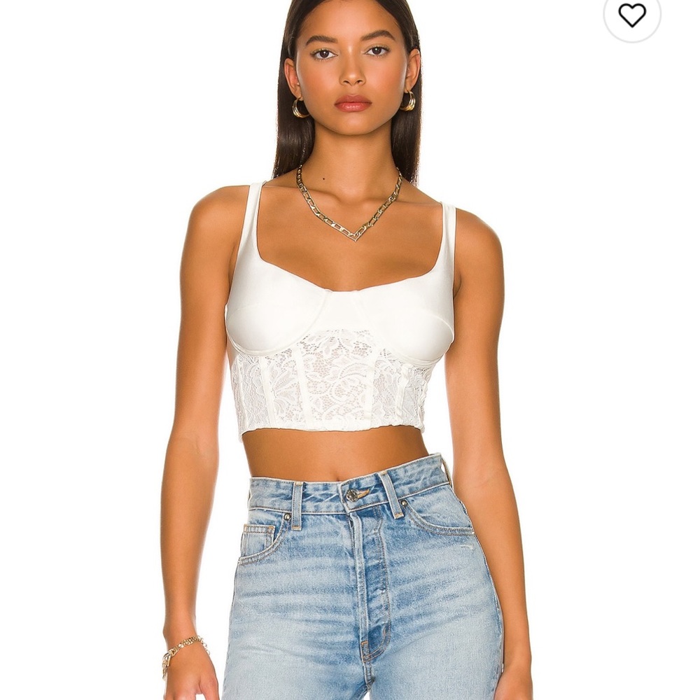 AFRM “corset” like top. White size S